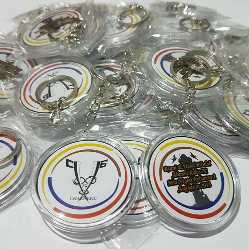 Gantungan kunci akrilik custom insert paper Bulat dua sisi | Ganci Akrilik