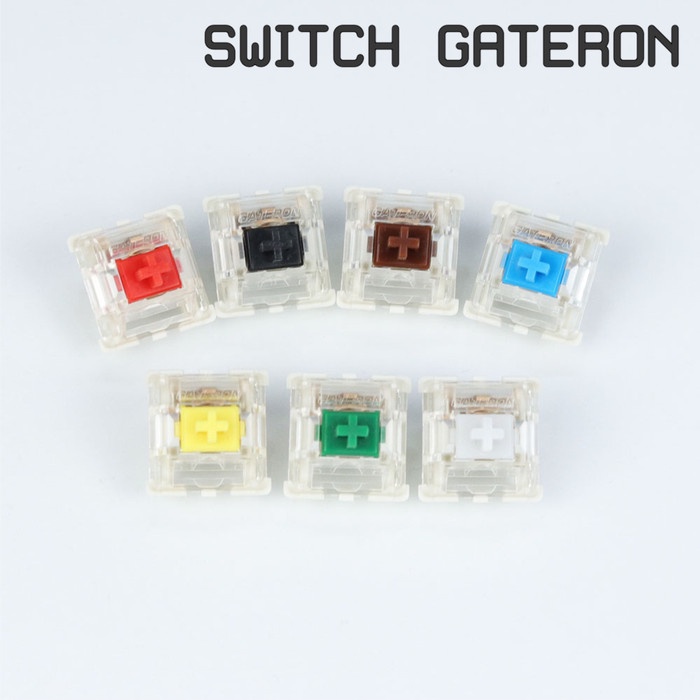 Switch GATERON - Red Brown Clear Yellow Green Blue Mechanical Keyboard - Yellow