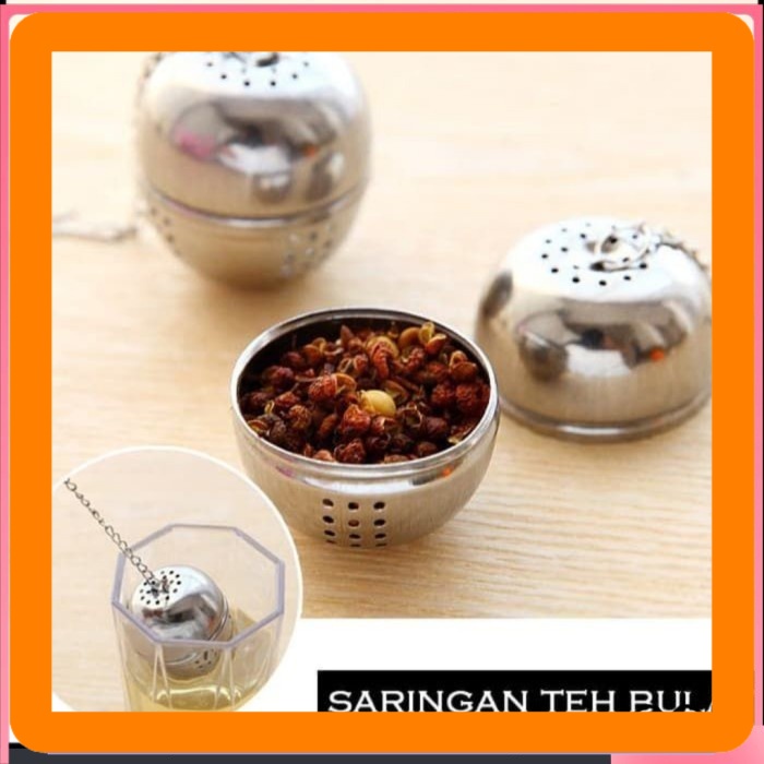 

Saringan teh bola stainless tea strainer serbaguna minuman kesehatan a