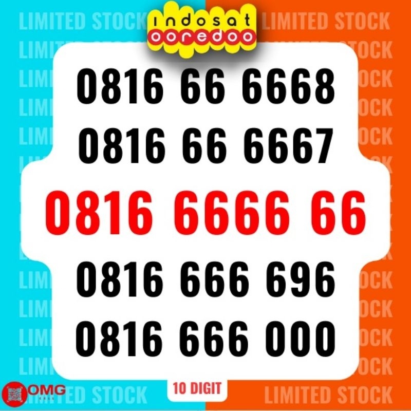 Nomor Cantik Indosat 10 Digit Kartu Perdana Im3 Ooredoo Kuartet Panca Bukan XL AXIS