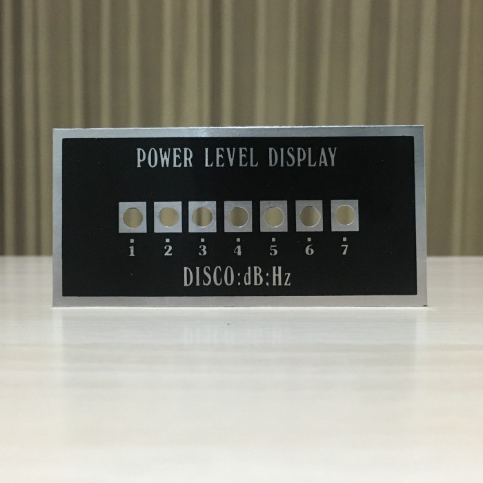 PART2 STICKER LABEL AMPLIFIER 7 LAMPU LED POWER LEVEL DISPLAY DISCO DB HZ
