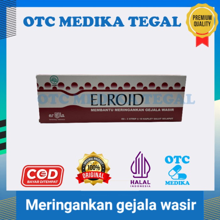 Elroid 10 Kaplet Membantu meringankan gejala wasir
