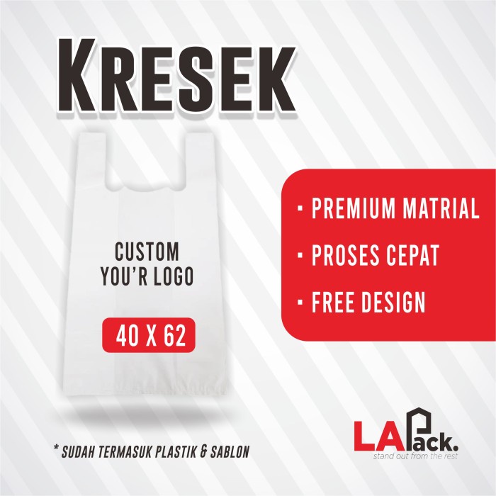 LAPACK Sablon Plastik Kresek 40 x 62 Custom Packaging