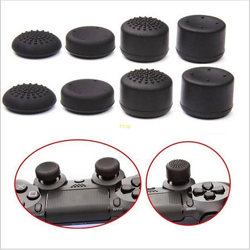 Btsg 8Pieces Topi Thumbstick Analog Silikon Rised Thumb Grip Joystick Cover Untukps5