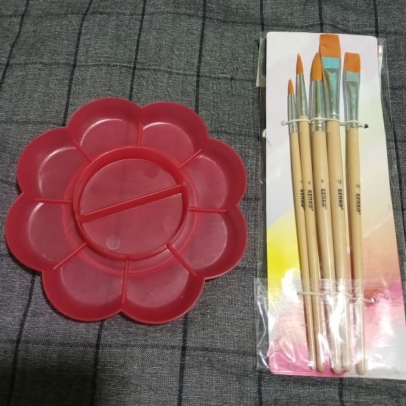 

paket bak cat + kuas lukis 5bh