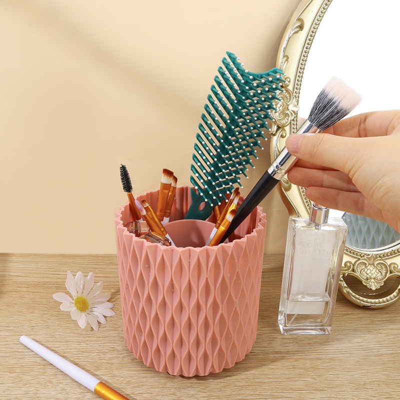 Rotating Cosmetic Storage Box/Brushes Lipstik Tempat Case/Pena Kantor Alat Tulis Aksesoris Organizer Wadah Kotak Makeup
