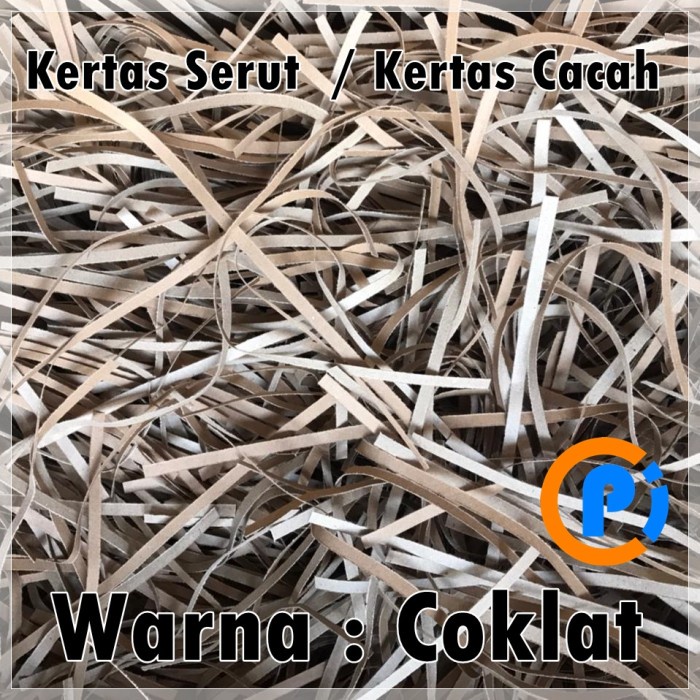 

Kertas Serut 1 Kg / Cacah / Shredded Paper Suwir Packing Warna Coklat