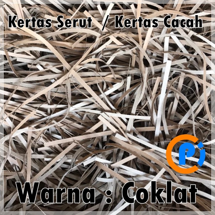 Kertas Serut 1 Kg / Cacah / Shredded Paper Suwir Packing Warna Coklat