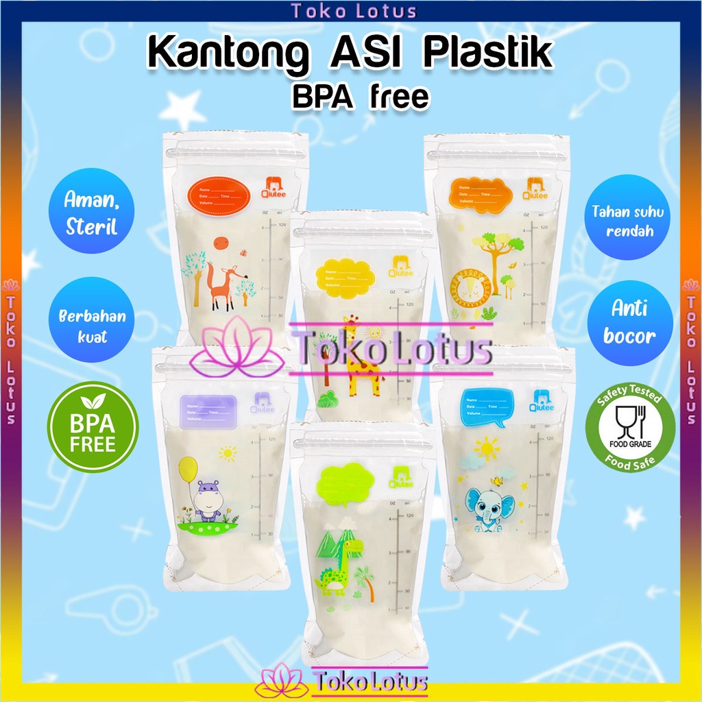 1 Pack 120ml Breastmilk Storage Bag Breastmilk Storage Zipper (30 Pcs) Kantong ASI Plastik ASI Kualitas Terpercaya