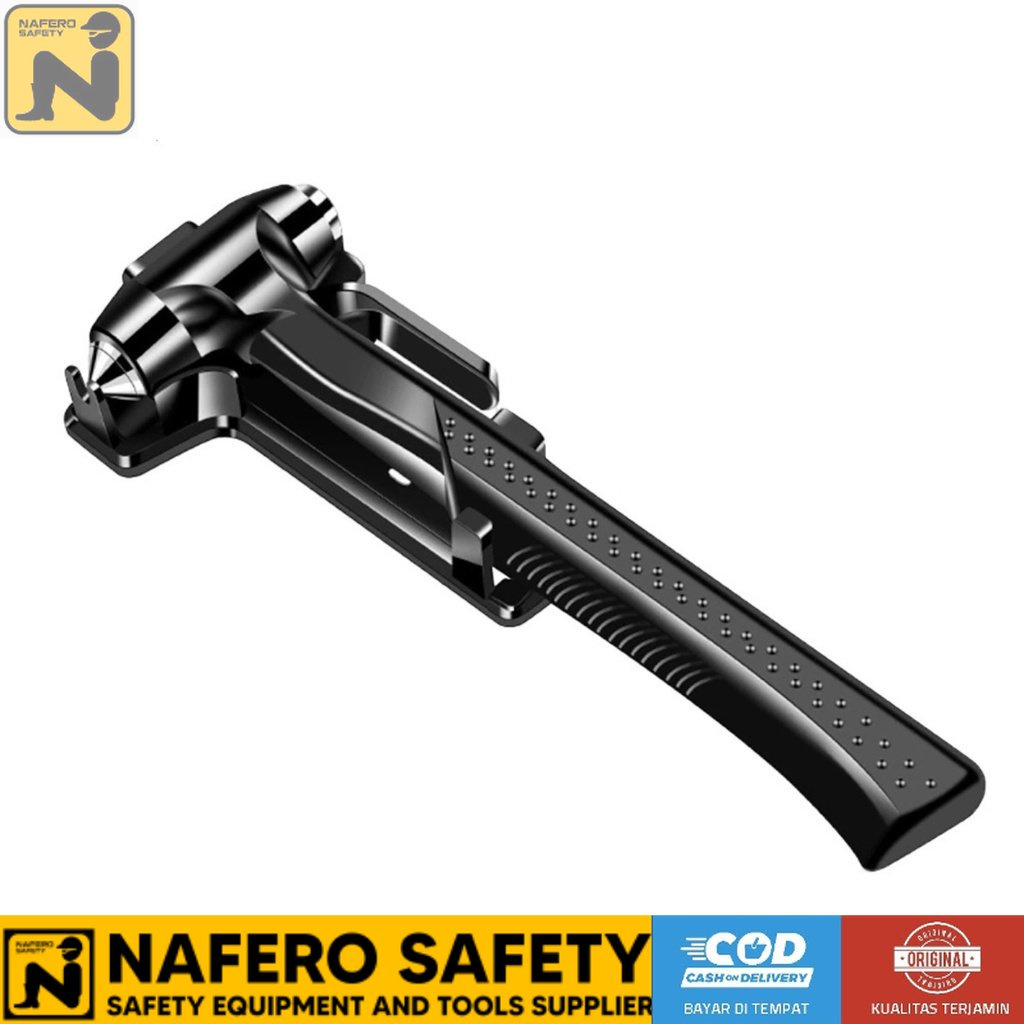 Pemecah Kaca Mobil Emergency Safety Glass Breaker RUNDONG  R 7115  Black