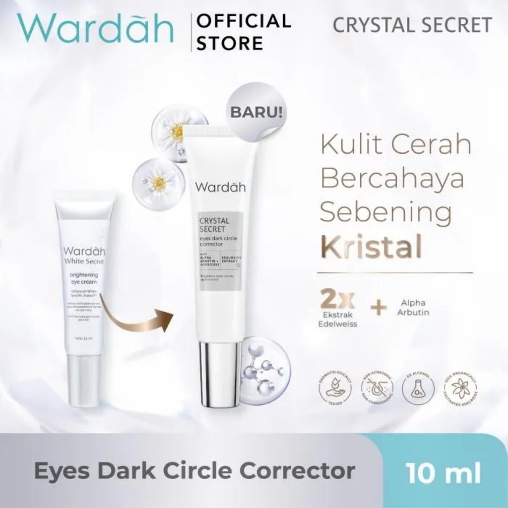 WARDAH Crystal Secret Eyes Dark Circle Corrector 10ml - Amaze_Kosmetik