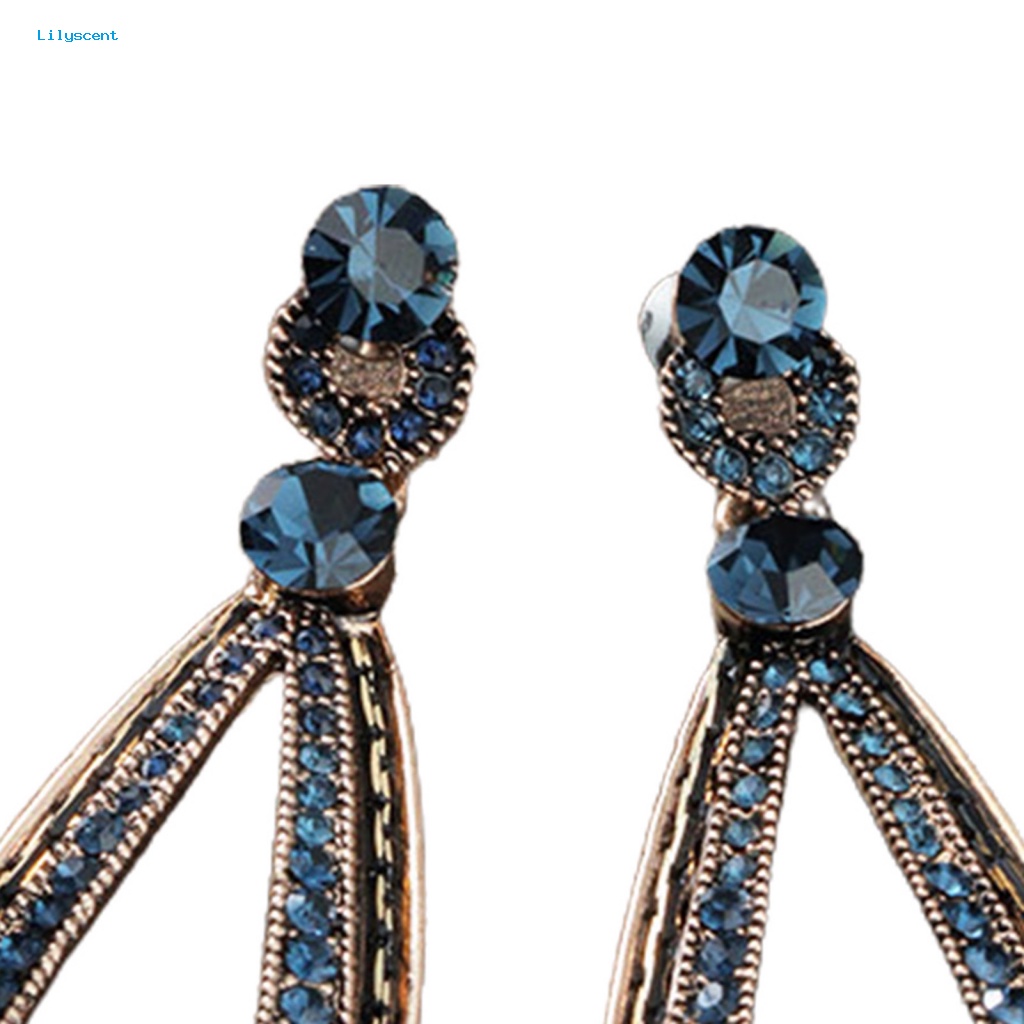 Lilyscent Anting Drop Elegan Untuk Pesta Aksesoris Anting Wanita Antik Klasik
