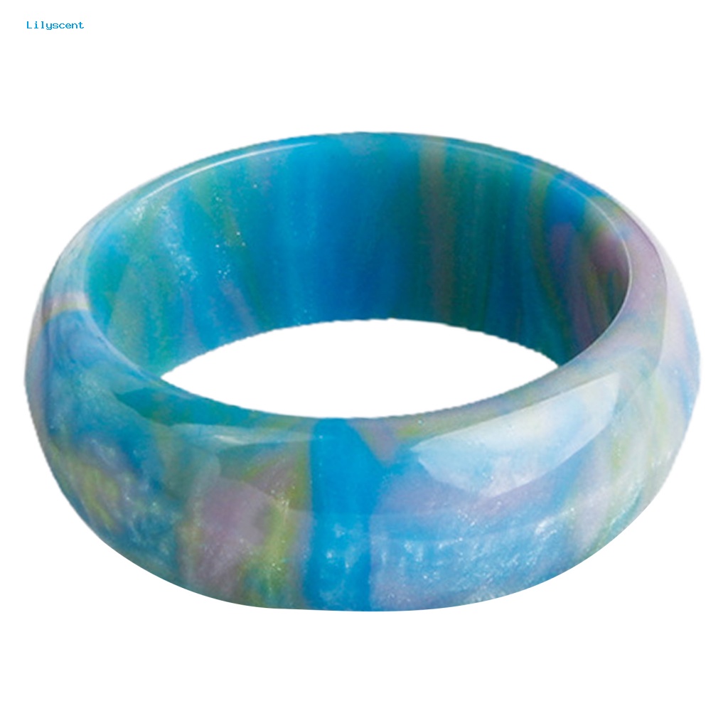 Lilyscent Exquisite Finger Ring Untuk Ladies Female Male Rainbow Circlet Tahan Korosi