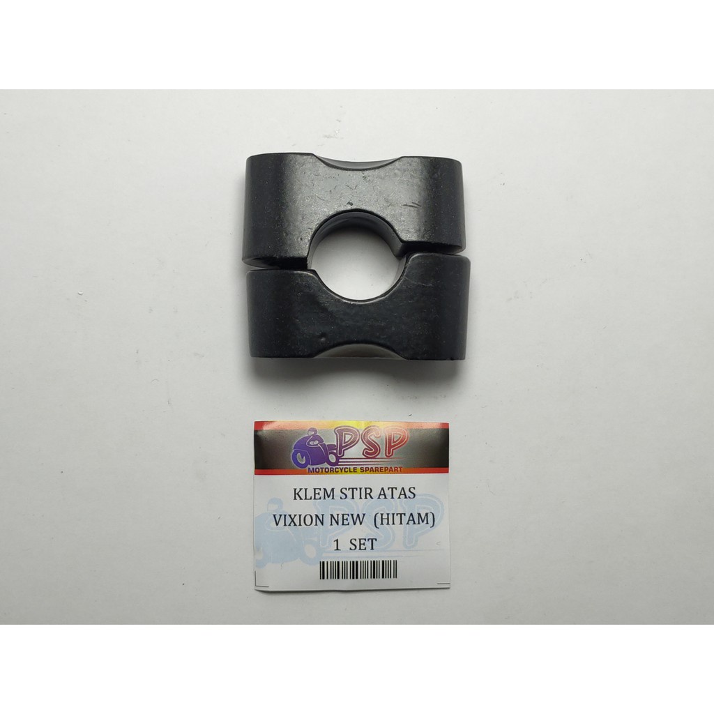 KLEM STIR ATAS VIXION NEW "HITAM" - Jepitan Stang Stir VIXION NEW ADVANCE WARNA HITAM (Set isi 2)