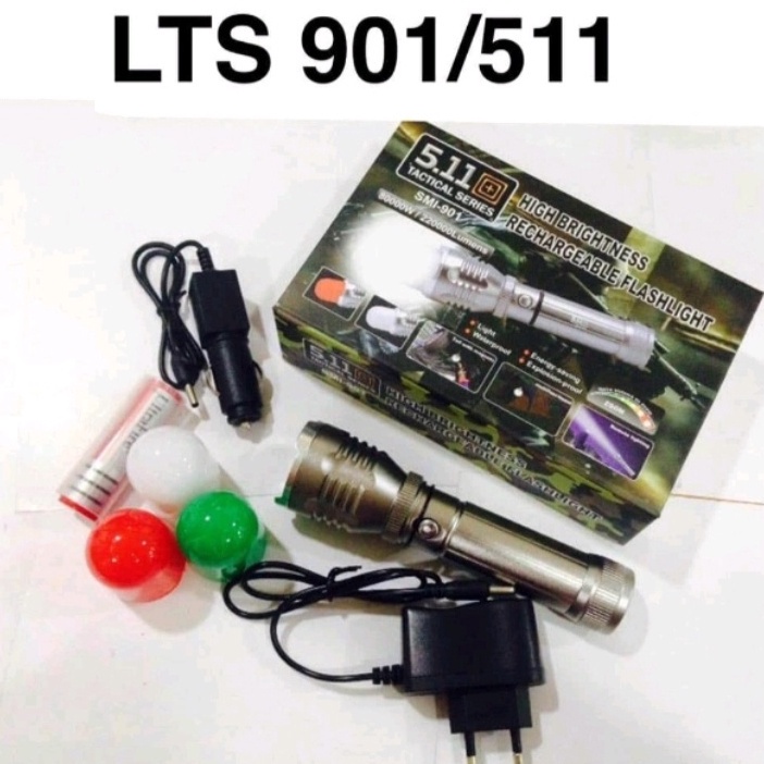 BISA COD! Senter Cree 511 Tactical Series With Zoom 80.000w 220.000 Lumens