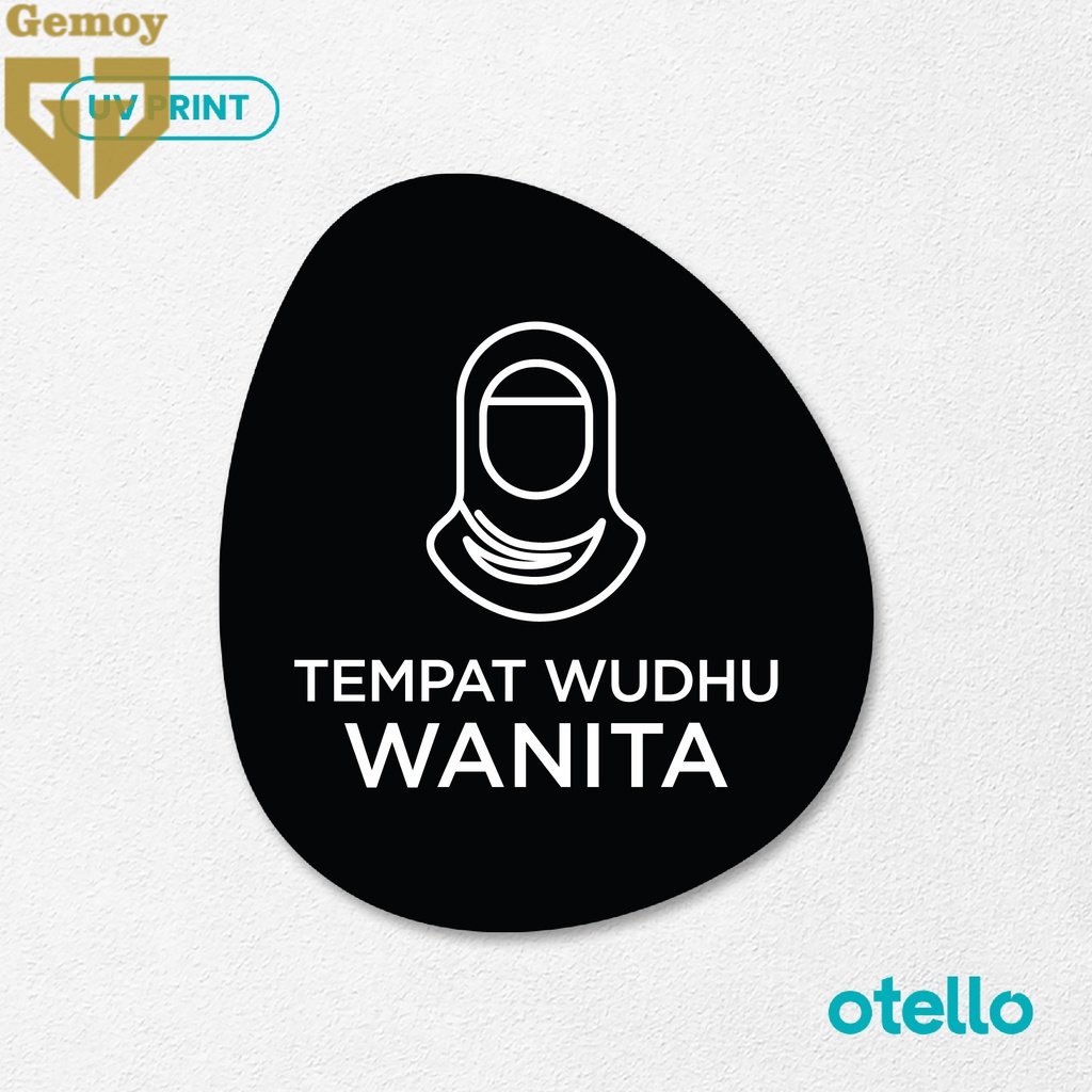

Tempat Wudhu Wanita Sign Board Akrilik Tempel Dinding Papan Acrylic Restoran Dinding Petunjuk Toko Cafe