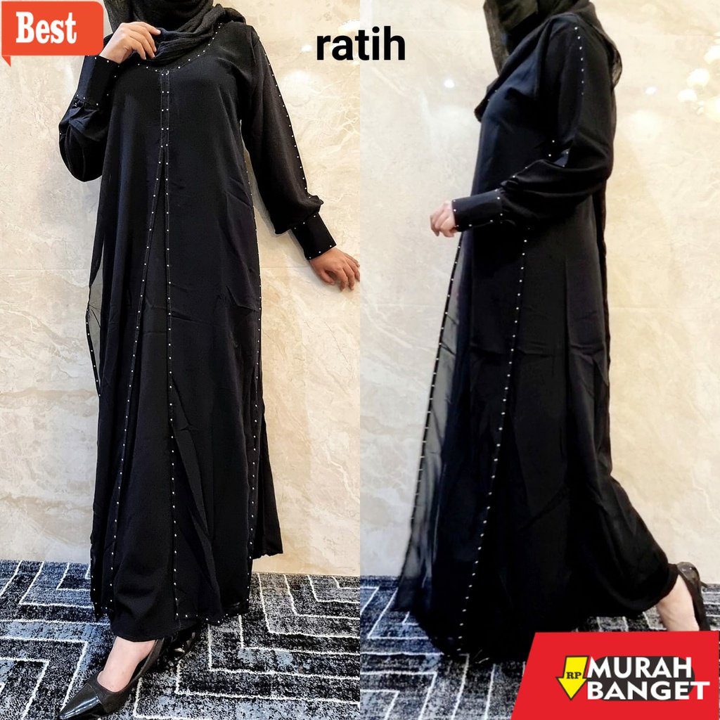 GAMIS SIZE BESAR TERBARU- promo-big sale-Best seller-dress hitam-dress polos-murah gamis turkey-gami