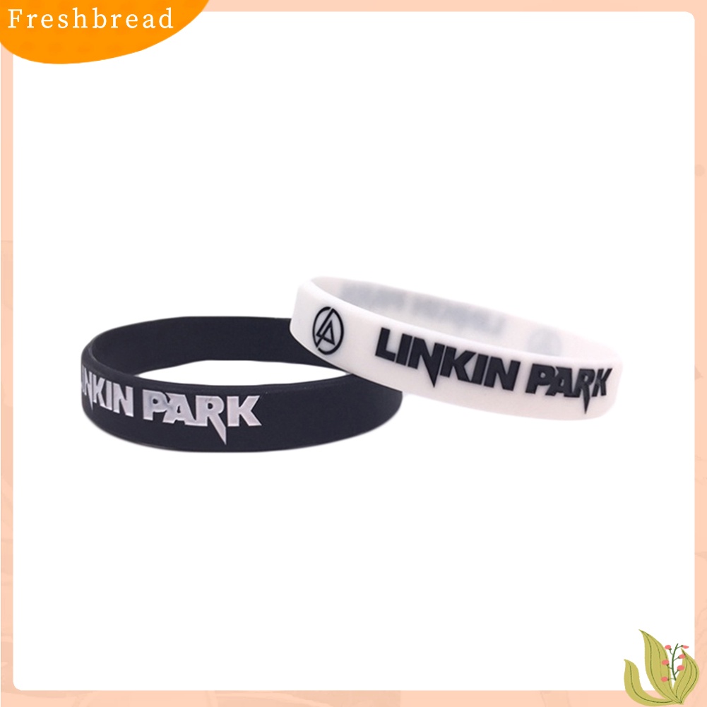 &lt; Freshbread &gt; Pria Wanita Linkin Park Rock Band Silicone Wristband Gelang Hadiah Natal