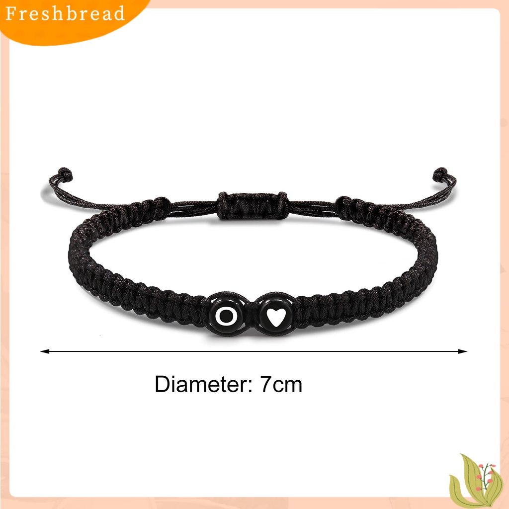 &lt; Freshbread &gt; Gelang Unisex 26huruf Tali Hati Adjustable Handmade Couple Bracelet Untuk Pakaian Sehari-Hari