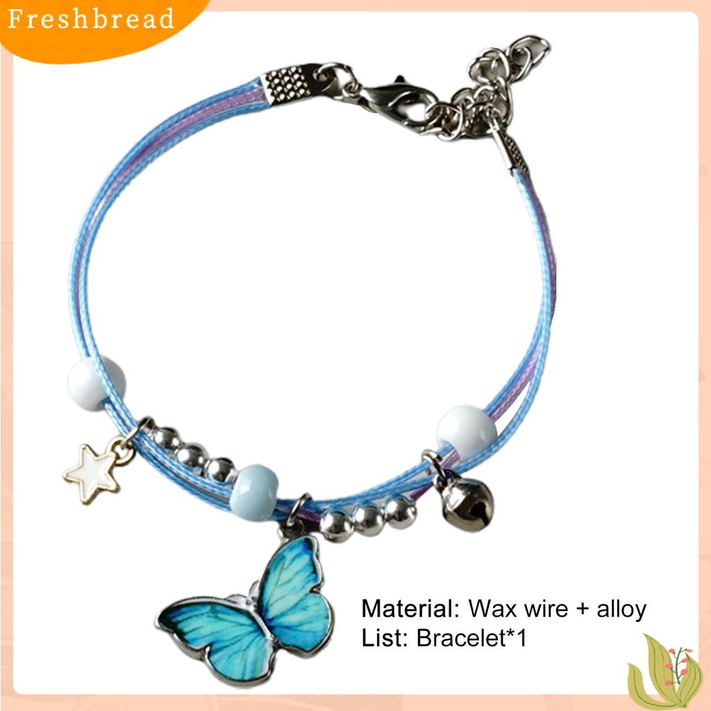 &lt; Freshbread &gt; Gelang Couple Butterfly Star Bell Multilayer Pria Wanita Kepang Tali Gelang Bangle Untuk Hadiah