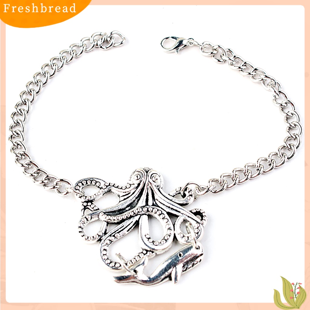 &lt; Freshbread &gt; Keren Unisex Alloy Desain Gurita Gelang Perhiasan Rantai Aksesoris Pernikahan