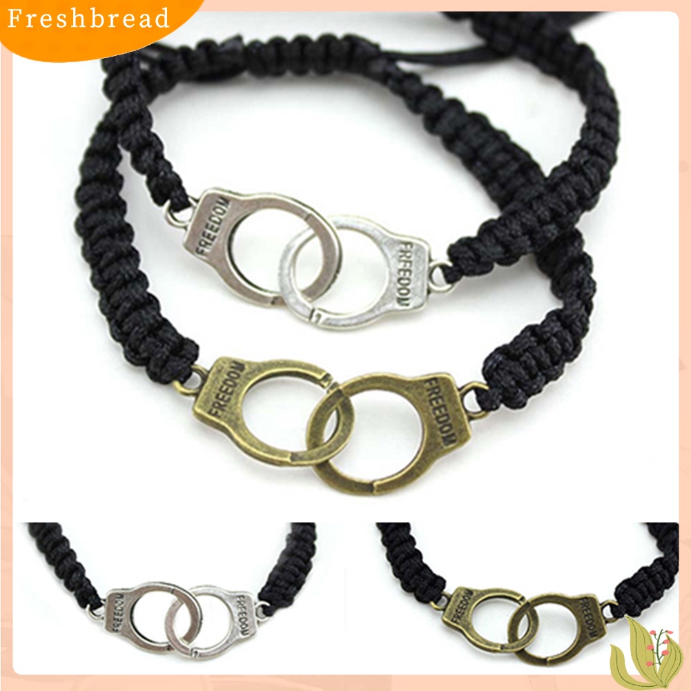 &lt; Freshbread &gt; Fashion Pria Wanita Punk Kasual Perhiasan Gelang Braided Borgol Bracelet