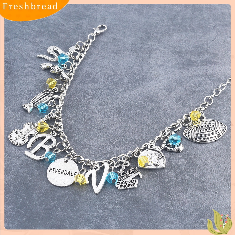 &lt; Freshbread &gt; Fashion Riverdale Surat Gitar Pesona Liontin Adjustable Rantai Gelang Hadiah