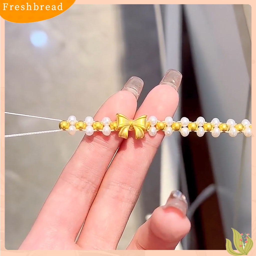 &lt; Freshbread &gt; Gelang Rantai Kepribadian Handmade Beads Adjustable Ikatan Simpul Mutiara Imitasi Tangan Braided Bracelet Perhiasan Aksesori