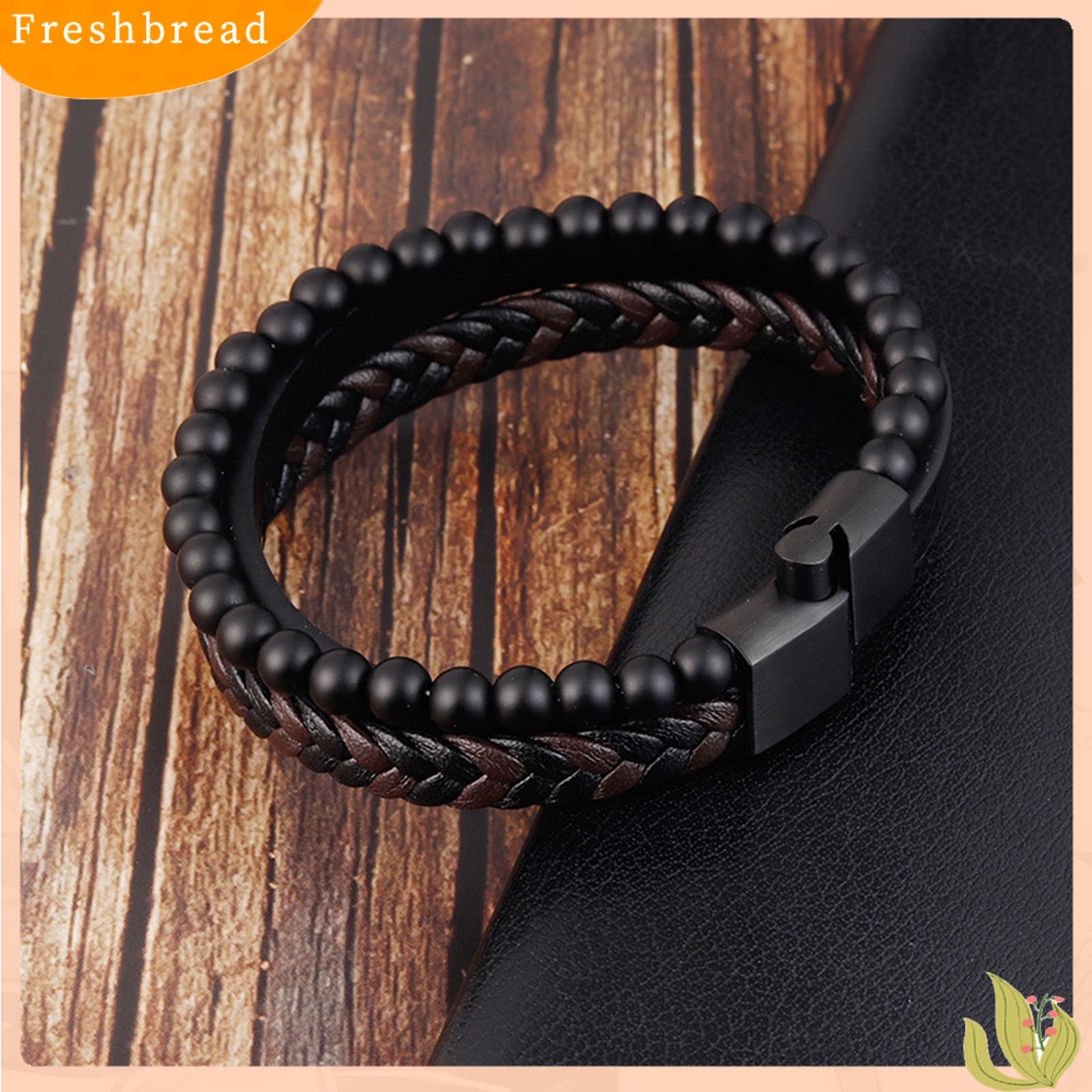 &lt; Freshbread &gt; Gelang Pria Multi-layer Perhiasan Punk Semua Pertandingan Mix Warna Gelang Untuk Pakaian Sehari-Hari