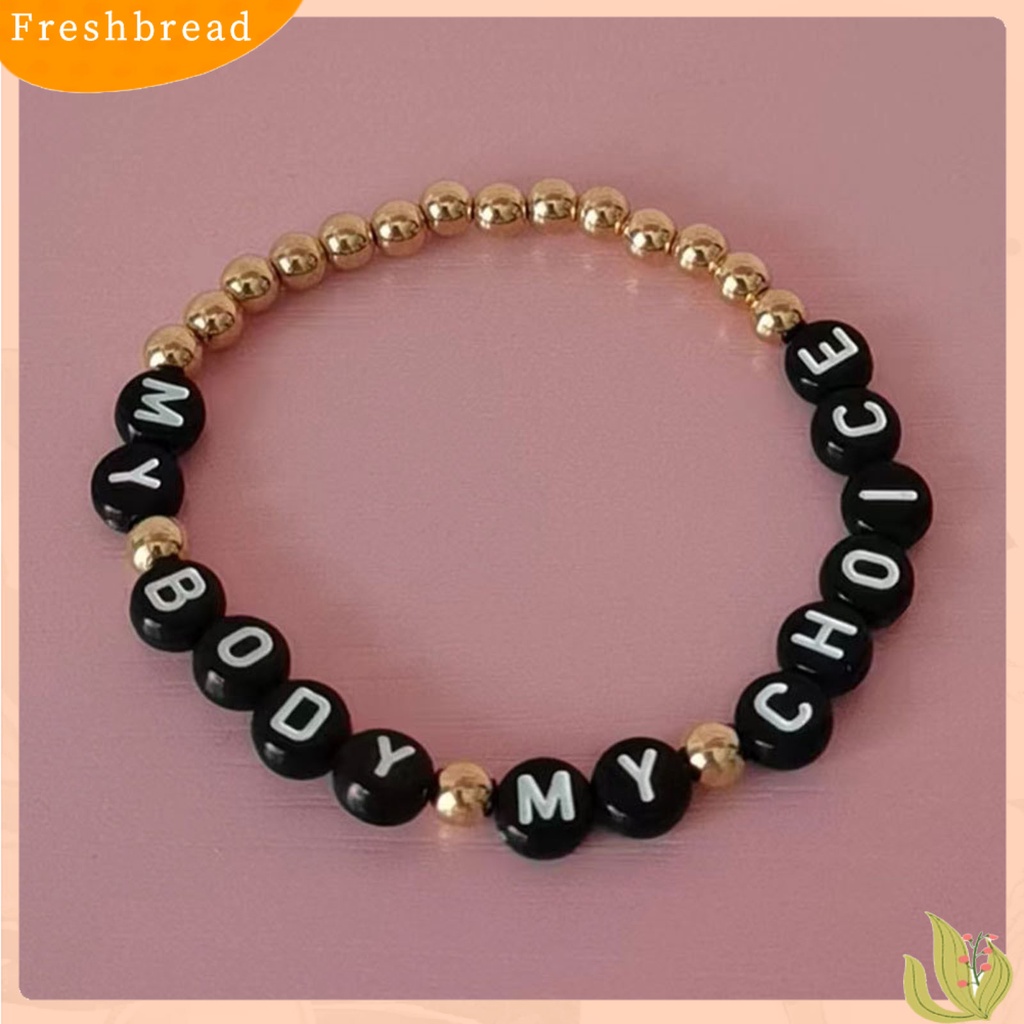 &lt; Freshbread &gt; Gelang Wanita Prohibition Abortion Bermakna Perhiasan Vintage Beads Bangle Untuk Festival