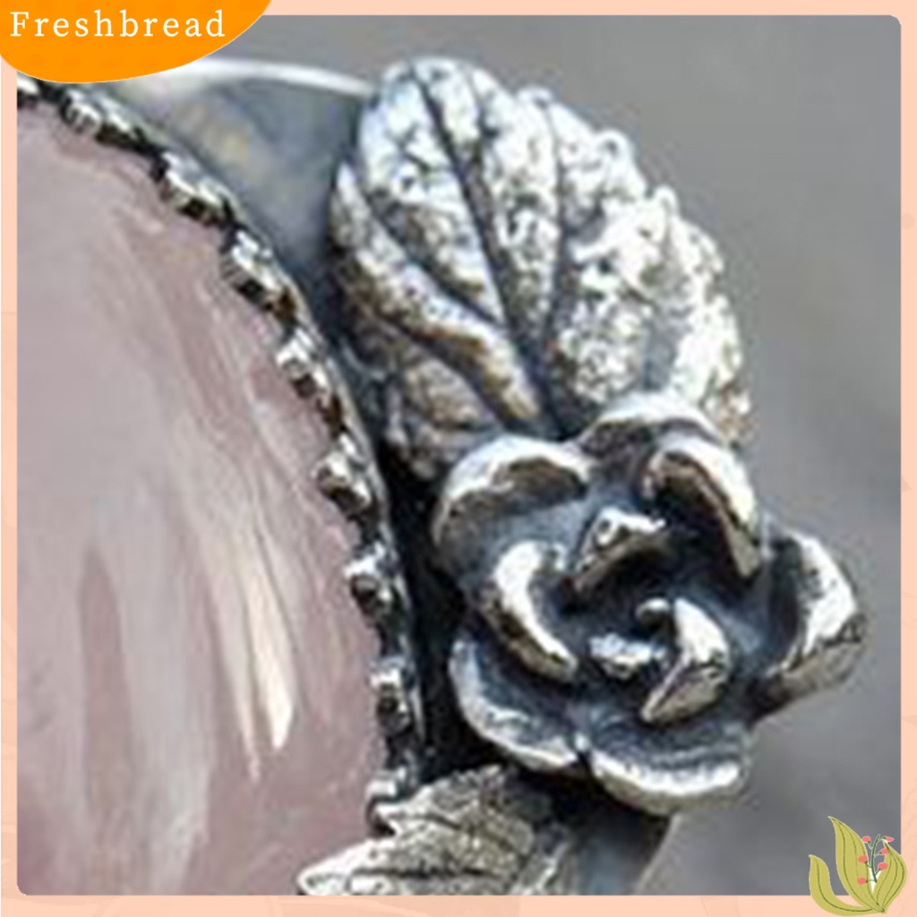 &lt; Freshbread &gt; Wanita Cincin Ukiran Bunga Daun Wanita Vintage Berlian Imitasi Jari Cincin Perhiasan Hadiah