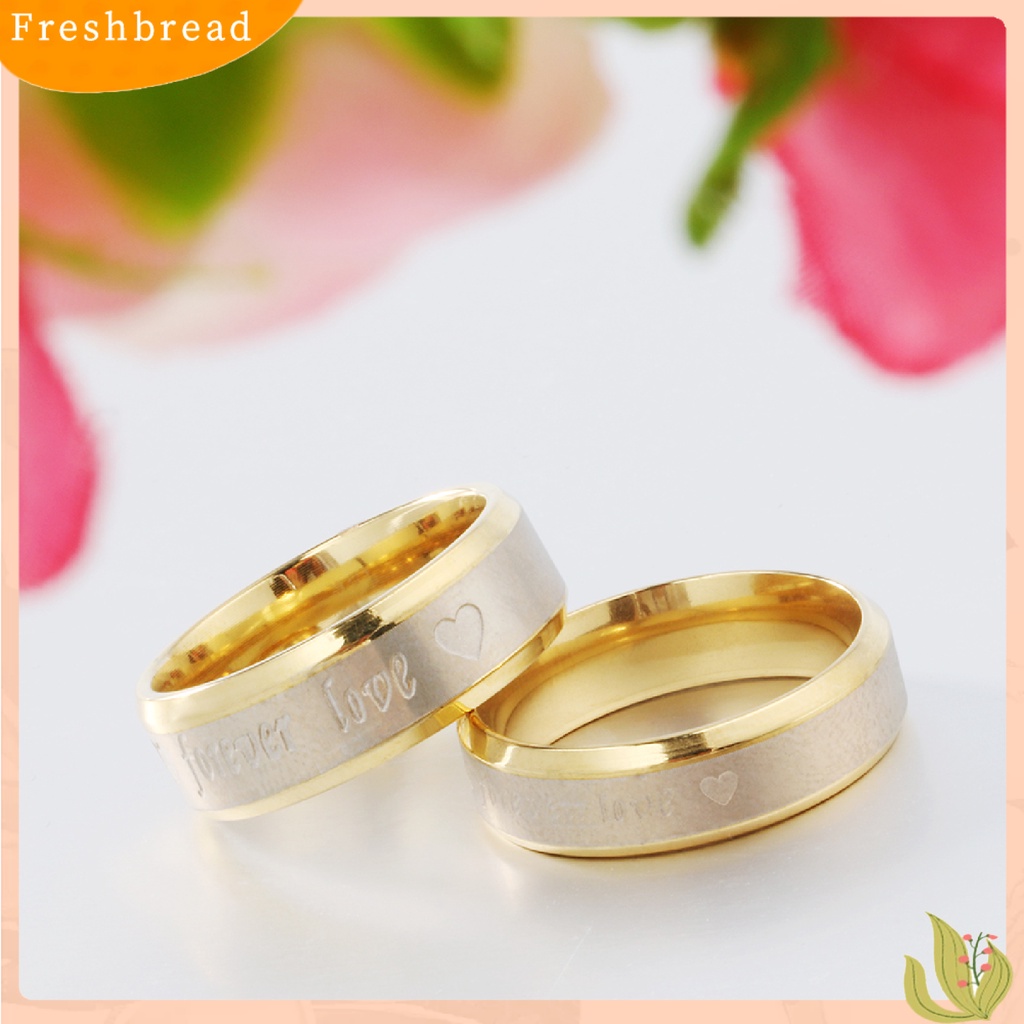 &lt; Freshbread &gt; Heart Ring Hias Nyaman Tidak Bau Pasangan Serasi Janji Cincin Untuk Hadiah Ulang Tahun