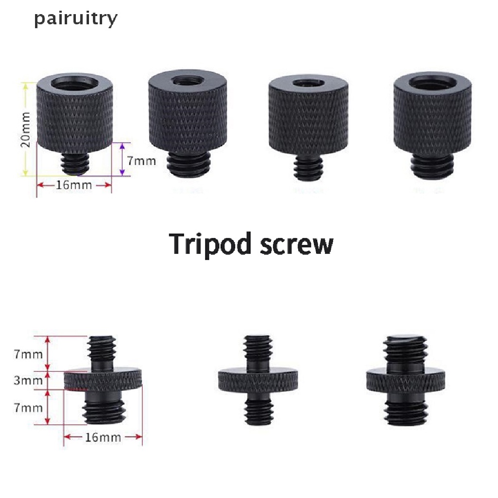 Adaptor Dudukan Sekrup Drat PRT 3per8 &quot;Ke 1per4&quot; Male to Female Plat Tripod Screw Mount PRT