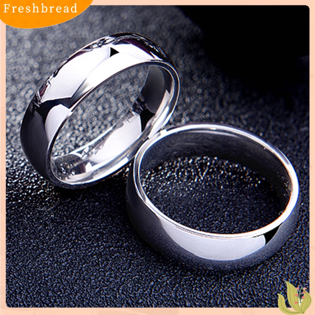 &lt; Freshbread &gt; Romantis Sederhana Indah Cincin Pasangan Tipis Cincin Pertunangan Aksesori Perhiasan