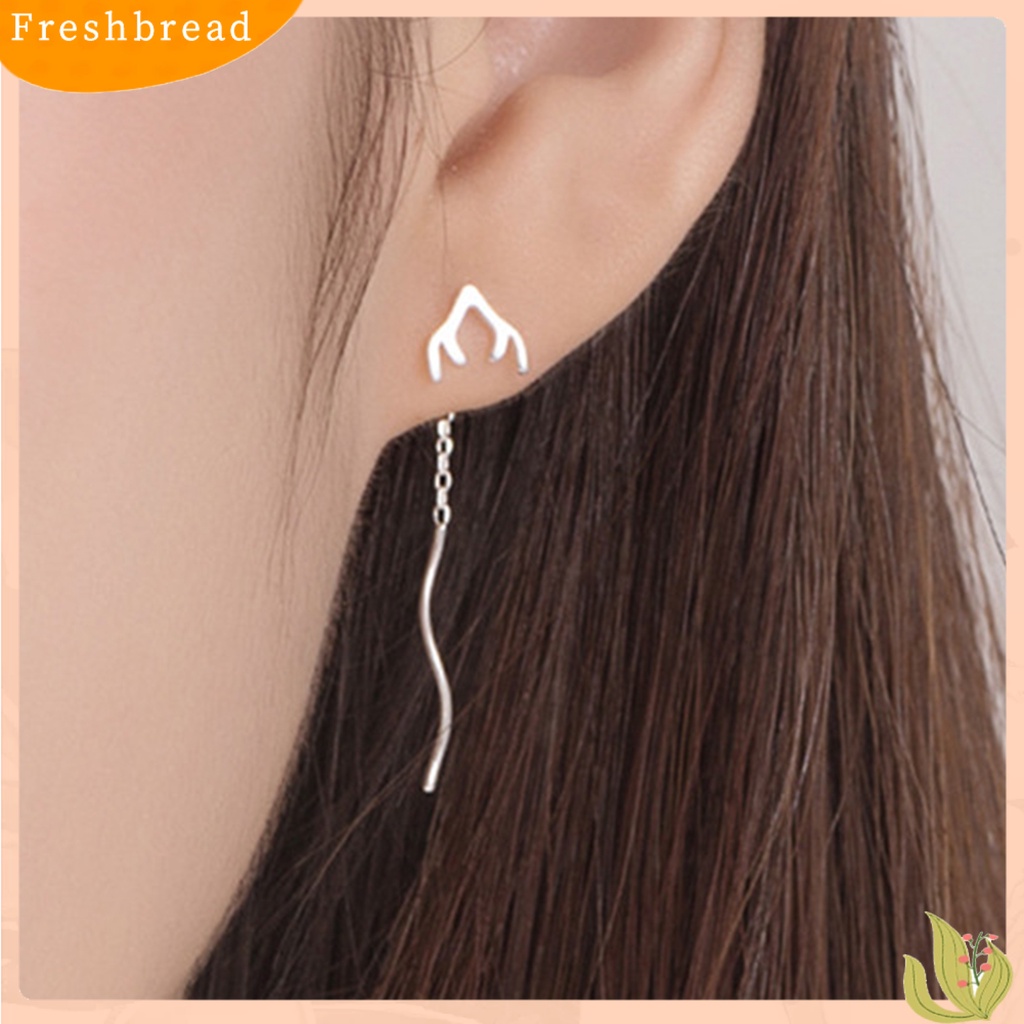 &lt; Freshbread &gt; 1pasang Anting Bunga Ladies Menarik Hias Anting Dandelion Menjuntai Panjang Untuk Kehidupan Sehari-Hari