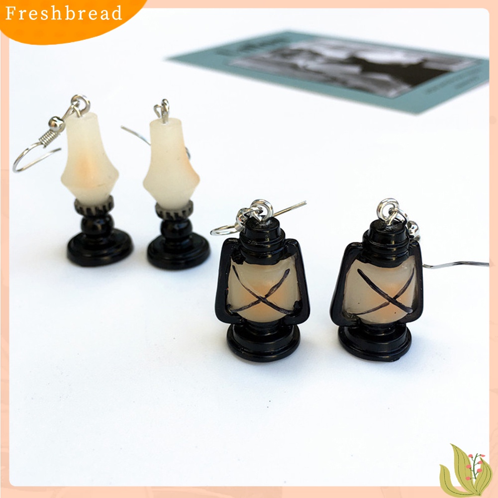 &lt; Freshbread &gt; Vintage Wanita Televisi Phonograph Radio Menjuntai Kait Anting Perhiasan Hadiah