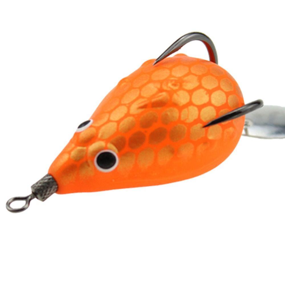TOP Katak Karet Dengan metal spoo Hot Artificial Portable Bass Bait