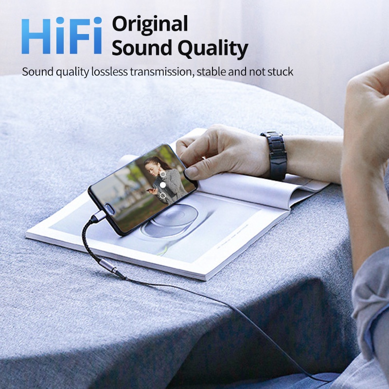 Hot Sale/USB Tipe C Ke 3.5mm Aux Adapter Untuk Huawei Xiaomi POCO Samsung Galaxy S21 Earphone Jack Digital Audio Converter HiFi DAC Untuk Aksesoris Ponsel Android