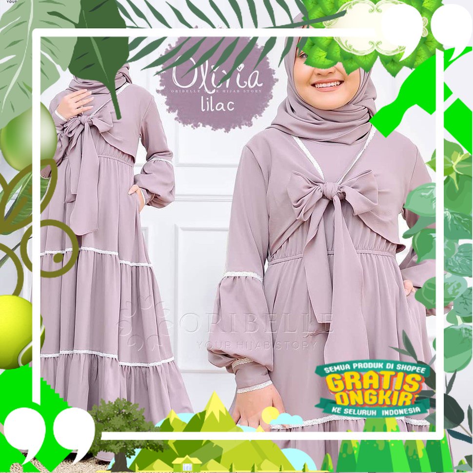 Baju Gamis Wanita Remaja Modern Terbaru 2022  Model Elegan Tren Kekinian Kondangan Modis/ edisi leba