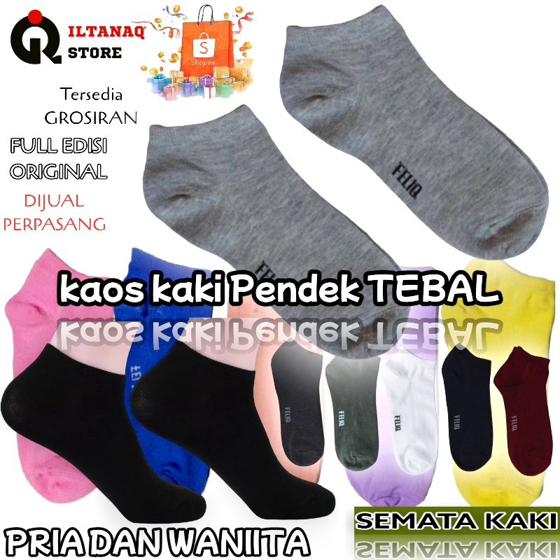 COD - Iltanaqstore Kaos Kaki Polos Semata Kaki / Kaos Kaki Ankle Cute / Socks / Short Socks Abu Muda