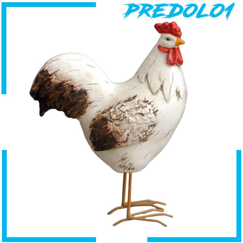 [Predolo1] Miniatur Patung Outdoor Ayam Hewan Halaman Seni Rumput Ornamen Untuk Pesta