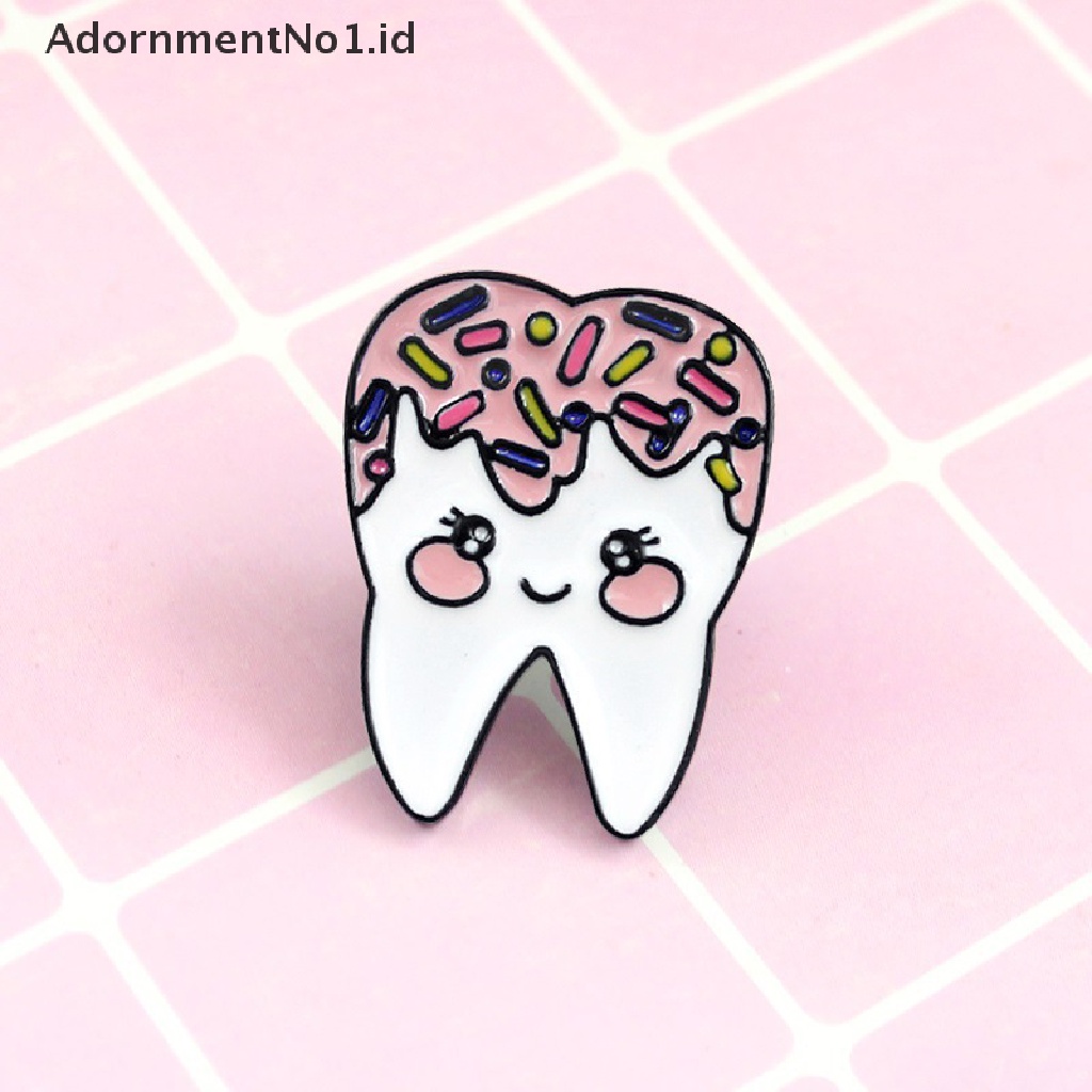 [AdornmentNo1] Lucu Kartun Gigi Malu Enamel Bros Pin Manis Indah Tetesan Minyak Bros Kerah Lencana Menyusui Perhiasan Hadiah Aksesoris [ID]