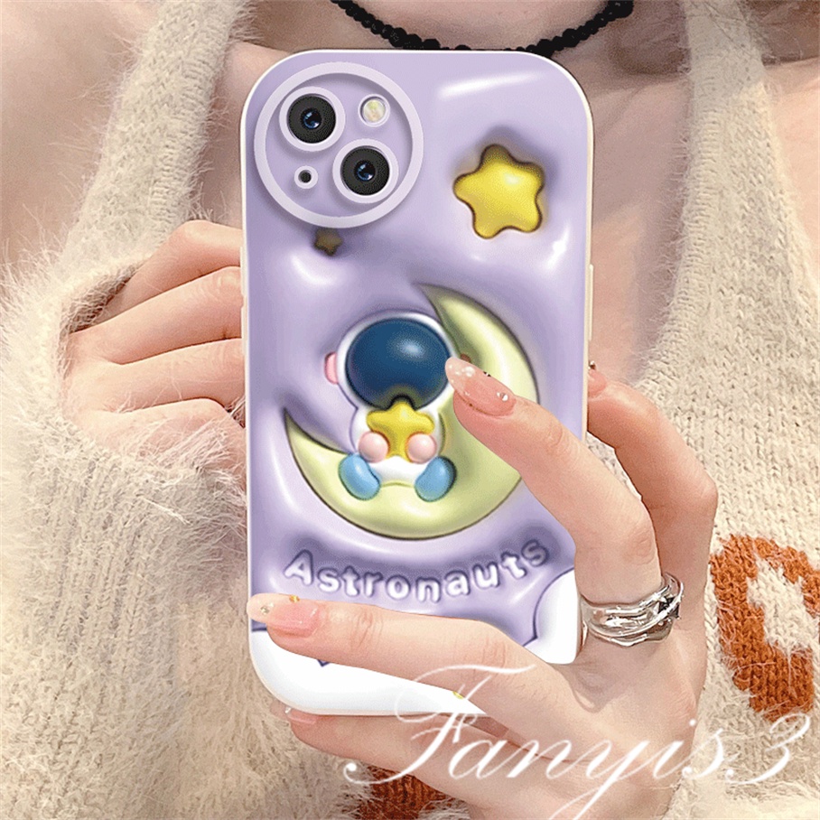 Redmi A1 10C 10A 10 9 9A 9C 9T Note 11 Pro+11s 11 10s 10 9s 9 8 Pro Poco X4Pro X3Pro Mi 11 Lite 11T 10TPro 12Pro Astronot Imlek 3D Vision Phone Case TPU Soft Cover