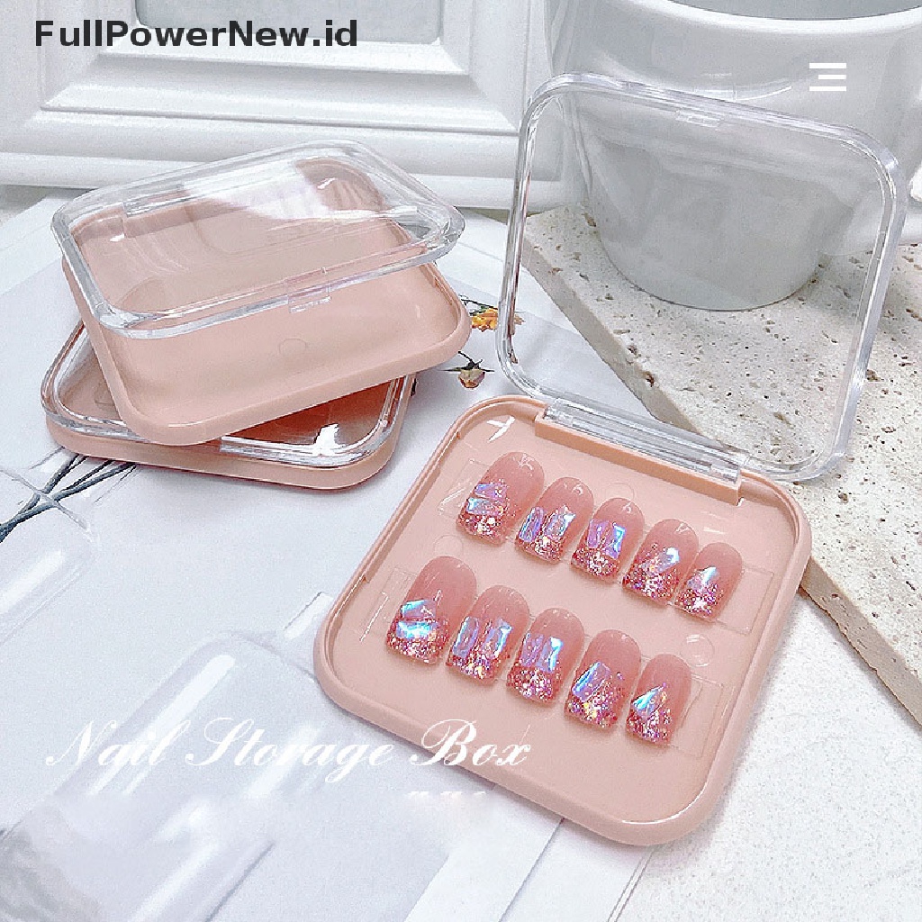 Power Nail Art Display Box Kotak Organizer Buffer Gerinda Files Alat Kuku Plastik ID