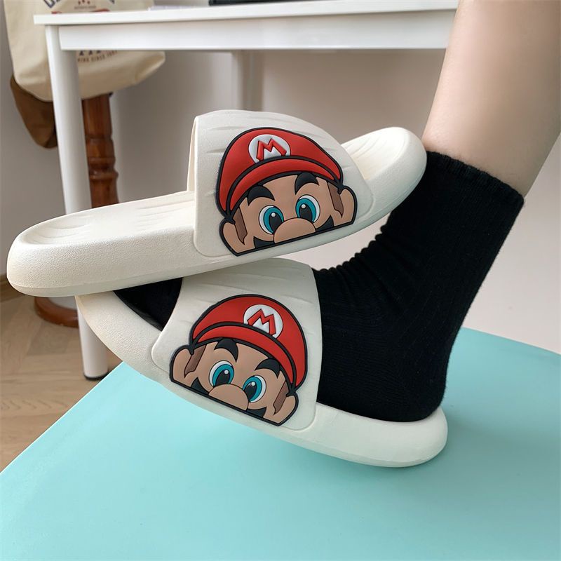 SANDAL SLOP JELLY WANITA KARAKTER LOTSO KWAS ANTI SLIP KARET Sandal SLIPPER 2022 KOREA ELASTIA SUPER MARIO BROSS Slipper Strap Comfy Tebal Empuk Enak Anti Slip