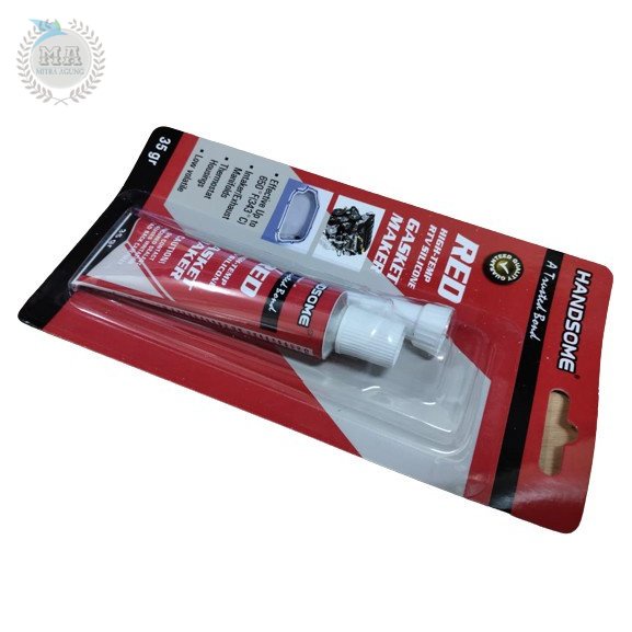 Lem High Temp Red Silicone Sealant 35gr Handsome Lem Gasket Autosealer OLS Lem Red Sealant Tube / Lem High Temp Red Silicon / Lem Red Silicon / Autosealer Red