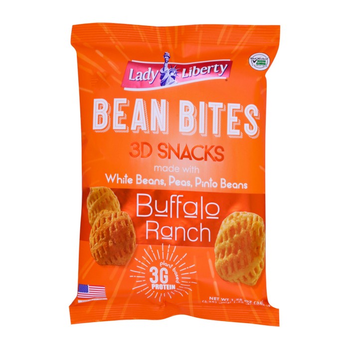

Lady Liberty Bean Bites, Buffalo Ranch, Non-GMO 85gr USA