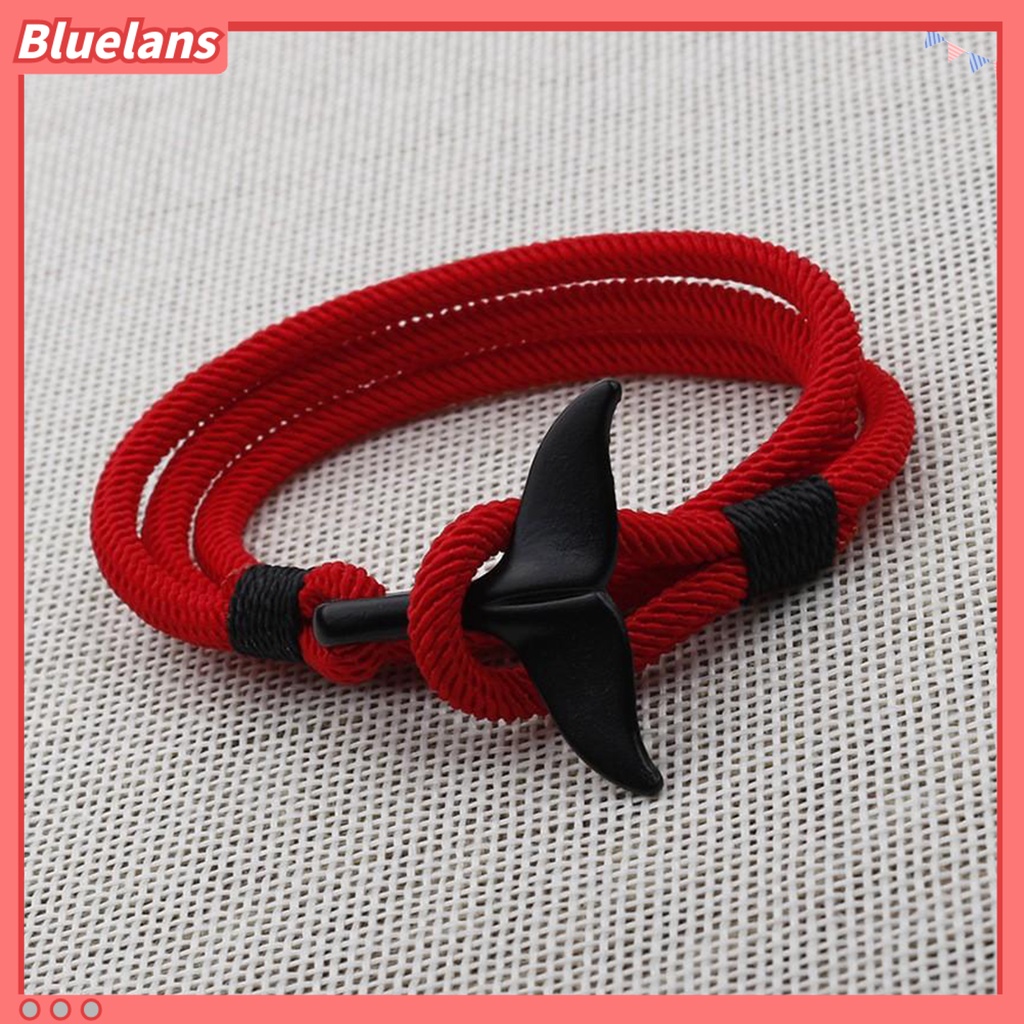 {In Stock} Hiu Gesper Adjustable Couple Gelang Multilayer Handmade Wanita Pria Tali Gelang Perhiasan Aksesoris