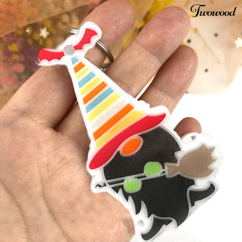 Twowood 1set Gantungan Kunci Cetakan Anti Lengket Dapat Digunakan Kembali DIY Silikon Paskah Gnome Liontin Kerajinan Tangan Membuat Cetakan Untuk Hadiah