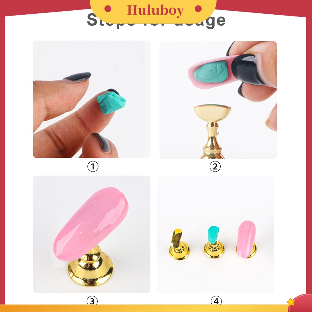 {In Stock} Nail Art Clay Anti Lengket Tangan Penuh Cakupan Universal Aman Minimalis Yang Dapat Dilepas Dua Sisi Profesi Reusable Lem Perekat Kuku Clay Manicure Tool